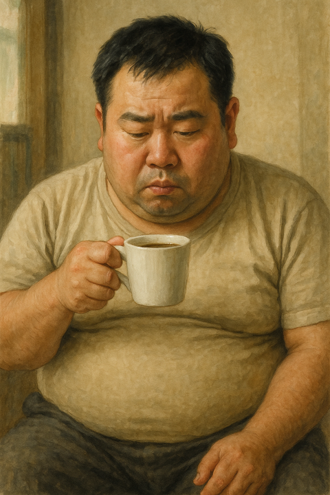 コーヒーを飲むオッサン