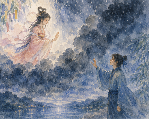 織姫と彦星　雨では会えない