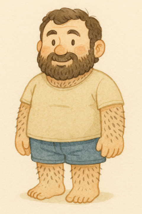 体毛の濃い男性