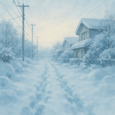 大雪後の早朝の透明感