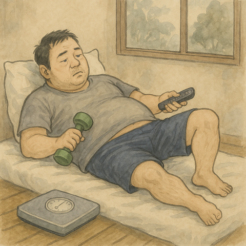 ダイエットする予定の男性