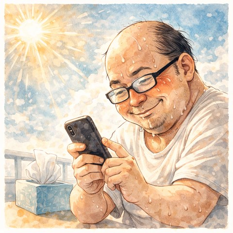 真夏の中年男性