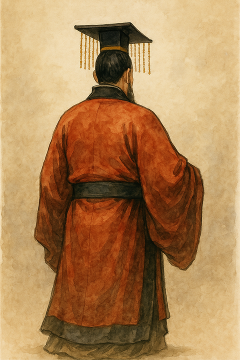 始皇帝の後ろ姿