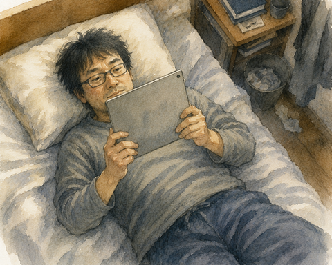 タブレット漫画男性