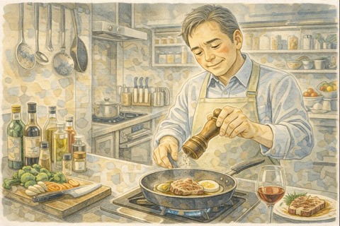 料理が趣味の男性