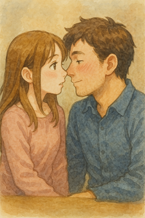 キス寸前の男女