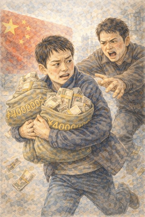 ４億円を持って逃げる中国人