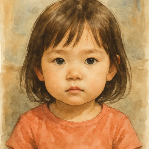 真顔になる子供