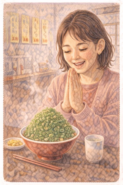 ネギが大量のネギラーメン