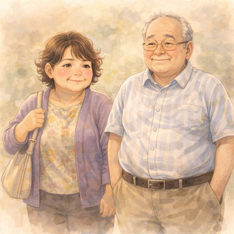 中年の男性と女性