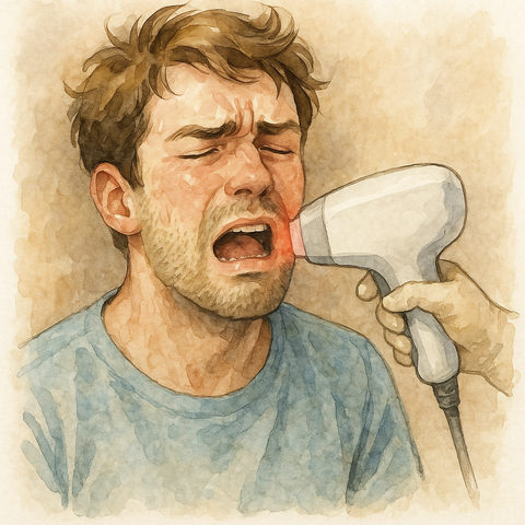 髭脱毛する男性