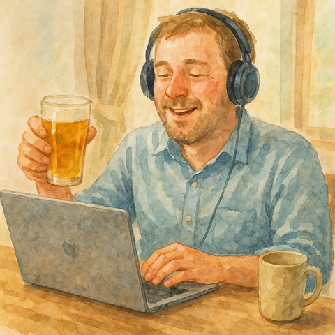 呑みながらリモートワーク