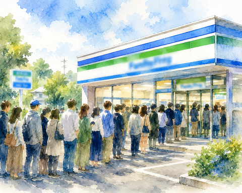 コンビニの行列