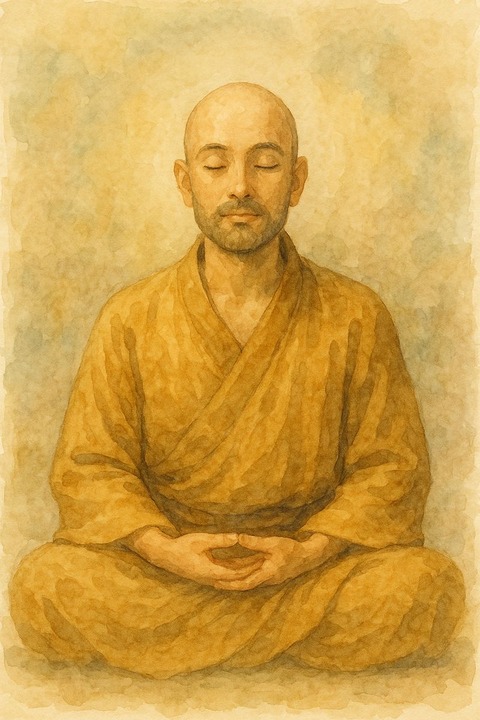 悟りを開いた男性