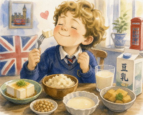 豆腐、おから・豆乳 大好きなイギリスの子供
