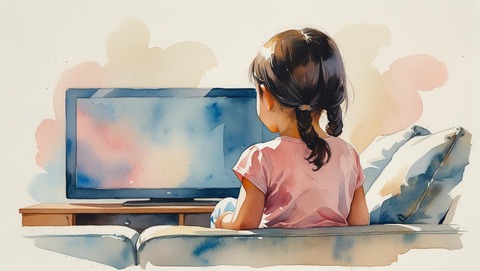 テレビを見る子供