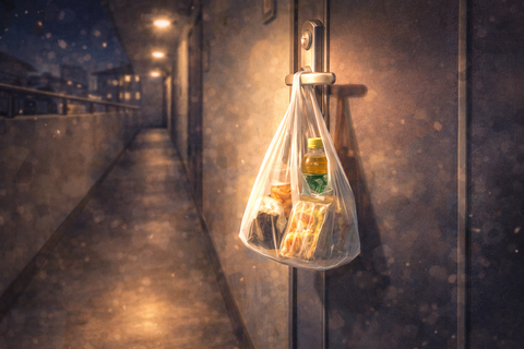 玄関ドアの食べ物