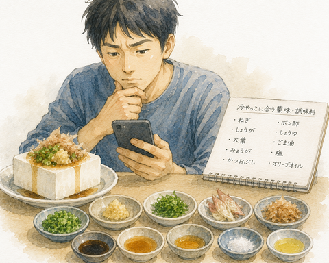 冷ややっこに合う薬味や調味料