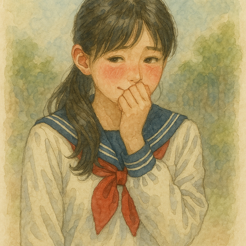 照れる高嶺の花