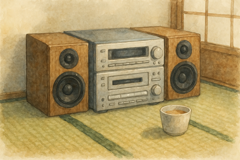 和室にミニコンポ