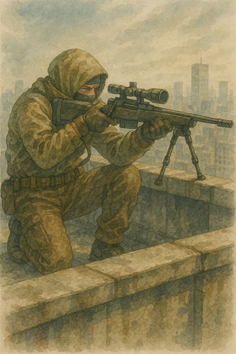 ビルの上の狙撃手