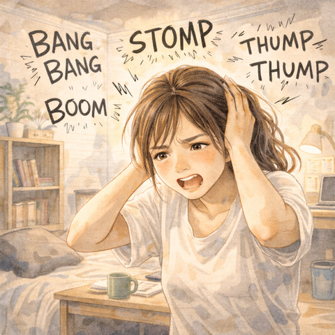 騒音に悩む女性