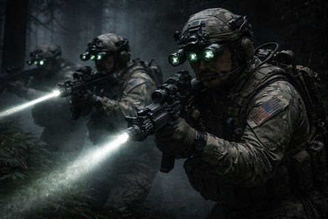 暗闇の中の米海軍特殊部隊