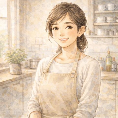 エプロン姿の女性