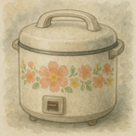 花柄炊飯器