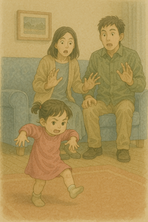 不思議な踊りを踊る3歳娘