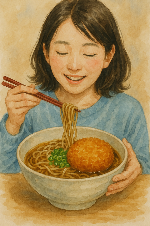 コロッケそばいただきます