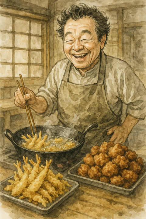 大量の揚げ物