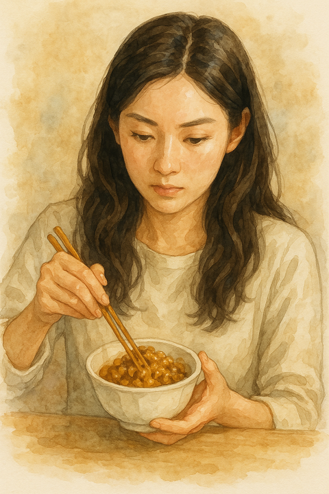 混ぜる納豆