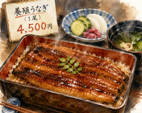 養殖ウナギかば焼き