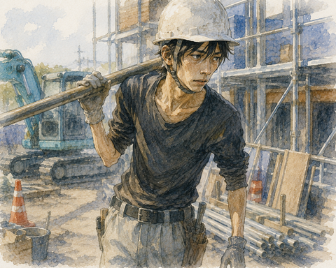 現場仕事のヒョロガリ作業員