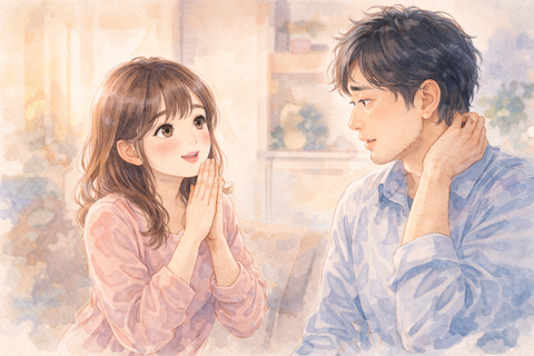 男性にお願いする女性