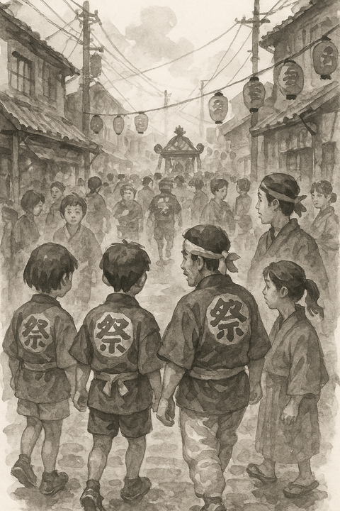 大阪の下町の祭り