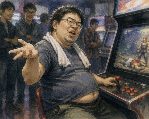 ゲームセンターでの捨て台詞男性