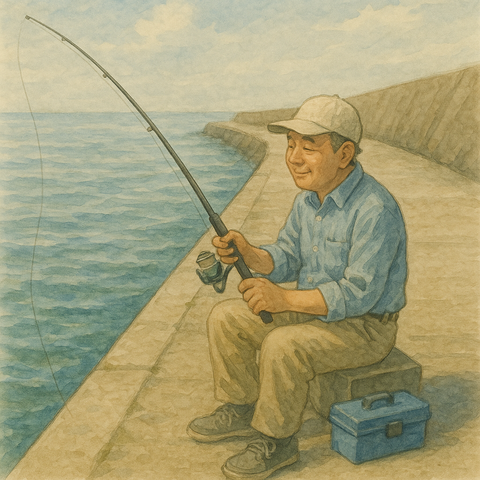 防波堤でのんびり海釣り