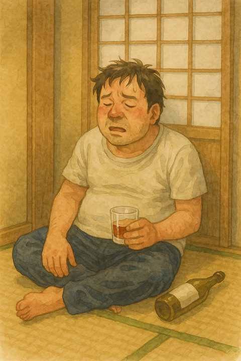 酒浸りの中年男性