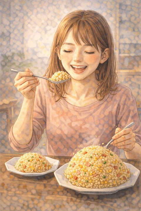 チャーハン好きの女性