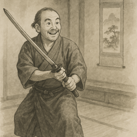 日本刀でワクテカ