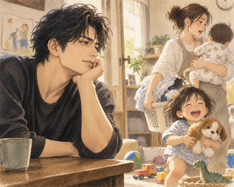子供いる男性　
