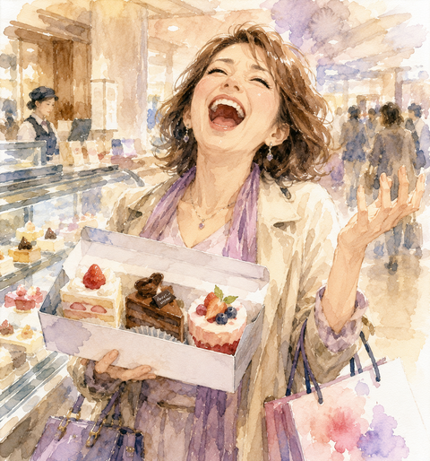気分転換にデパ地下でケーキ