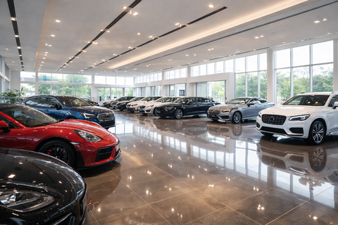 自動車ショールームの展示場