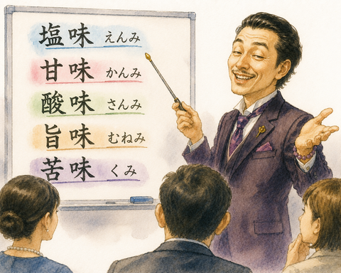 説明する胡散臭いマナー講師