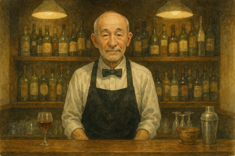 落ち着いたバルのおじさん