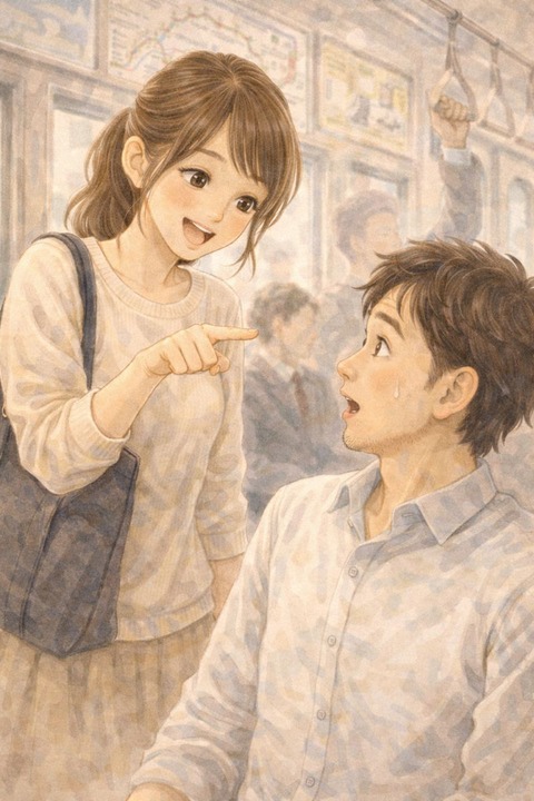 男性に声をかける女子大生