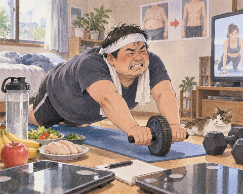 脂肪感を直すためにダイエット男性