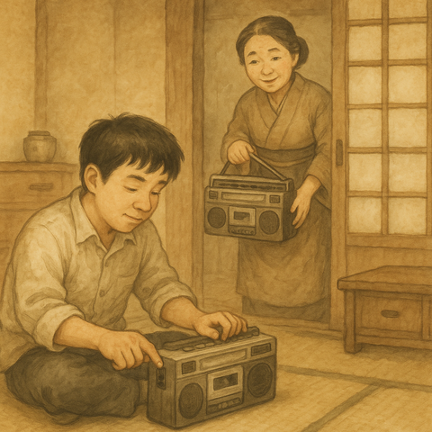 ラジカセとカーチャン